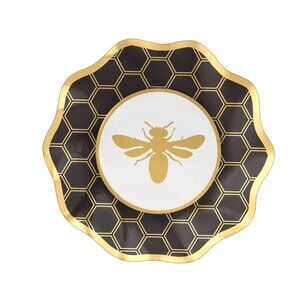 Honeybee Wavy Paper Dessert Bowls